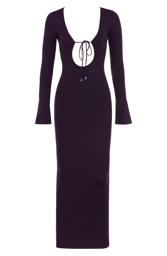 House Of Cb Keana Plunge Neck Long Sleeve Bodycon Jumper Dress In