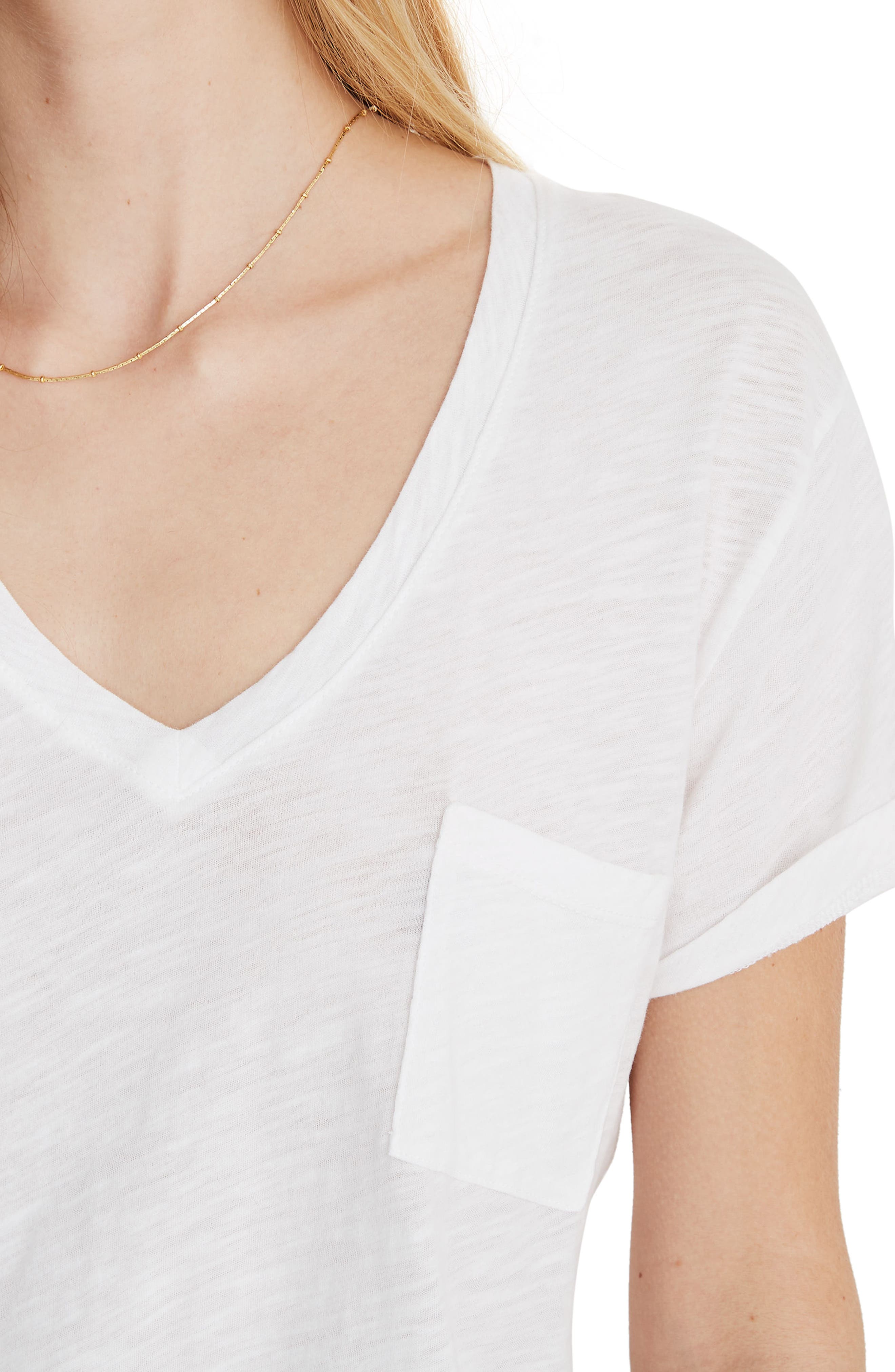 Madewell Whisper Cotton VNeck Pocket Tee Nordstrom