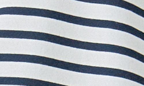 Grey Lab Stripe Terry Cloth Pullover In White/navy
