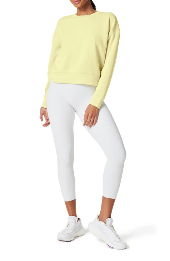 Shop Spanx ® Airessentials Crewneck Sweatshirt In Lemon Lime