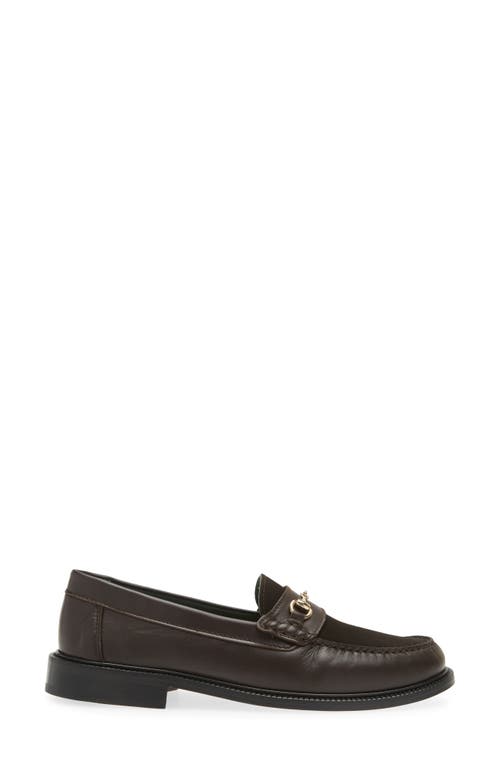 Shop Vinny's Yardee Bit Loafer In Dark Brown Two Tone