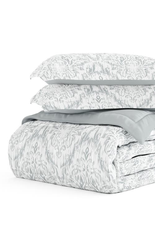 Homespun Premium Down Alternative English Countryside Reversible Comforter Set In Light Gray