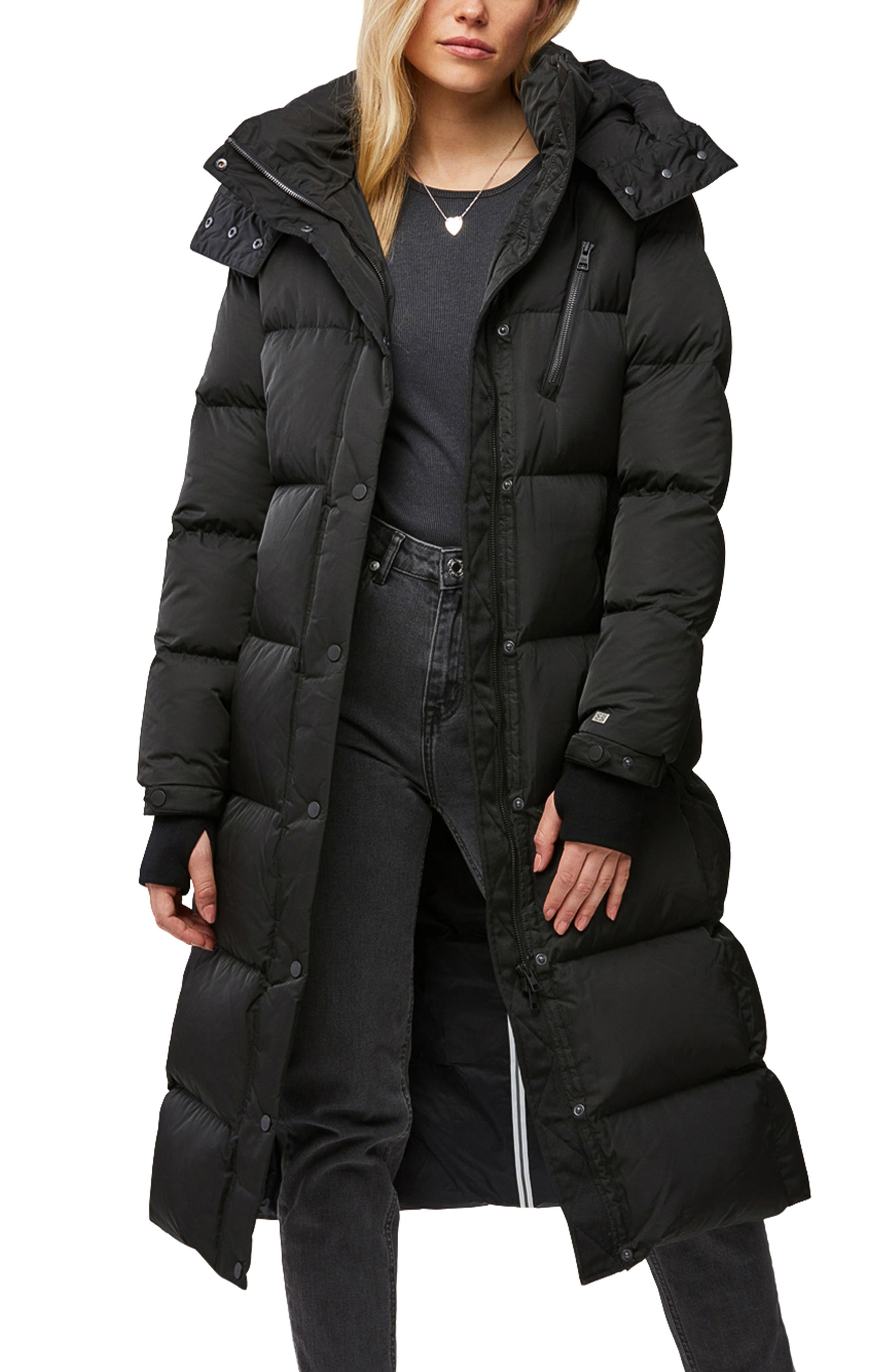 soia & kyo slim fit hooded down coat