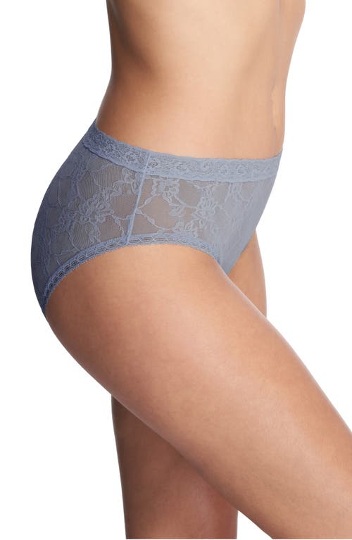 Shop Natori Bliss Allure Lace Briefs In Ocean Storm