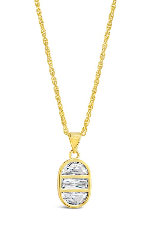 Sterling Forever Soraya Cubic Zirconia Pendant Necklace In Gold