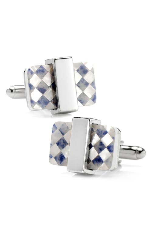 Cufflinks, Inc. Checkered Mother Of Pearl Cuff Links in White at Nordstrom