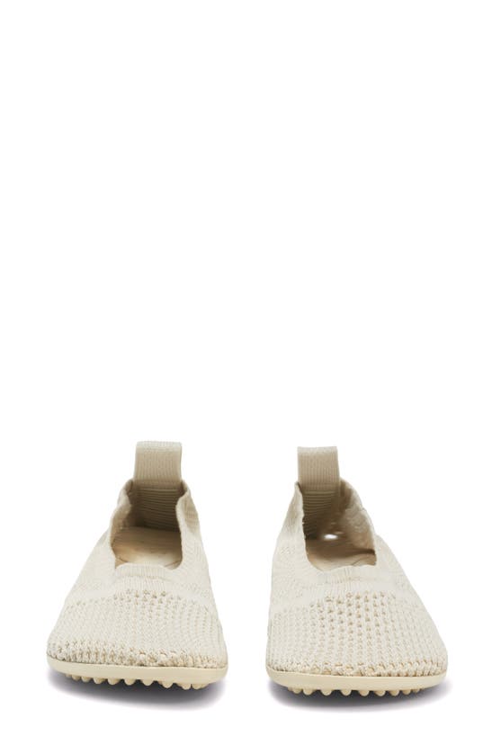 Bottega Veneta Atomic Mesh Ballerina Flat In Sea Salt