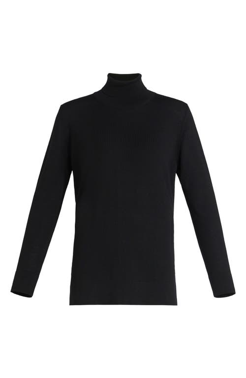 Shop Marina Rinaldi Tenda Virgin Wool Turtleneck Sweater In Black