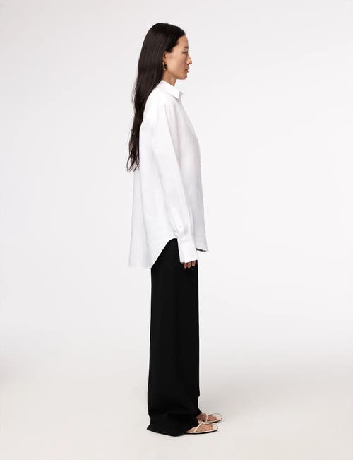 Another Tomorrow Core Menswear-inspired Shirt In White