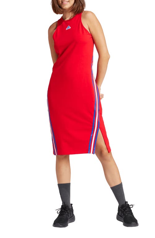 adidas Future Icons 3-Stripes Sleeveless Dress Better Scarlet at Nordstrom,