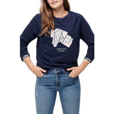 J.crew Greenwich Village Pullover Sweatshirt, Blue