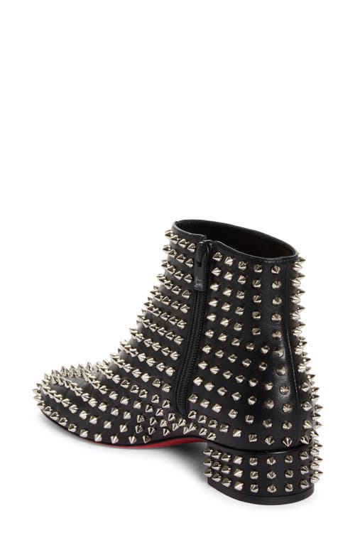 Shop Christian Louboutin Spikeasy Studded Bootie In Black/silver