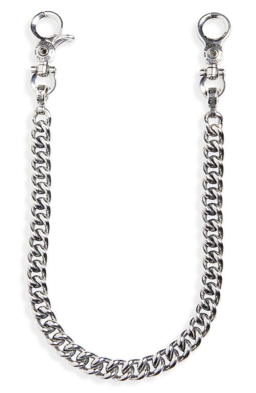 Curb Link Wallet Chain in Silver