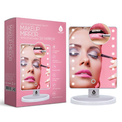Pursonic Led Lighted Vanity Makeup Mirror In White