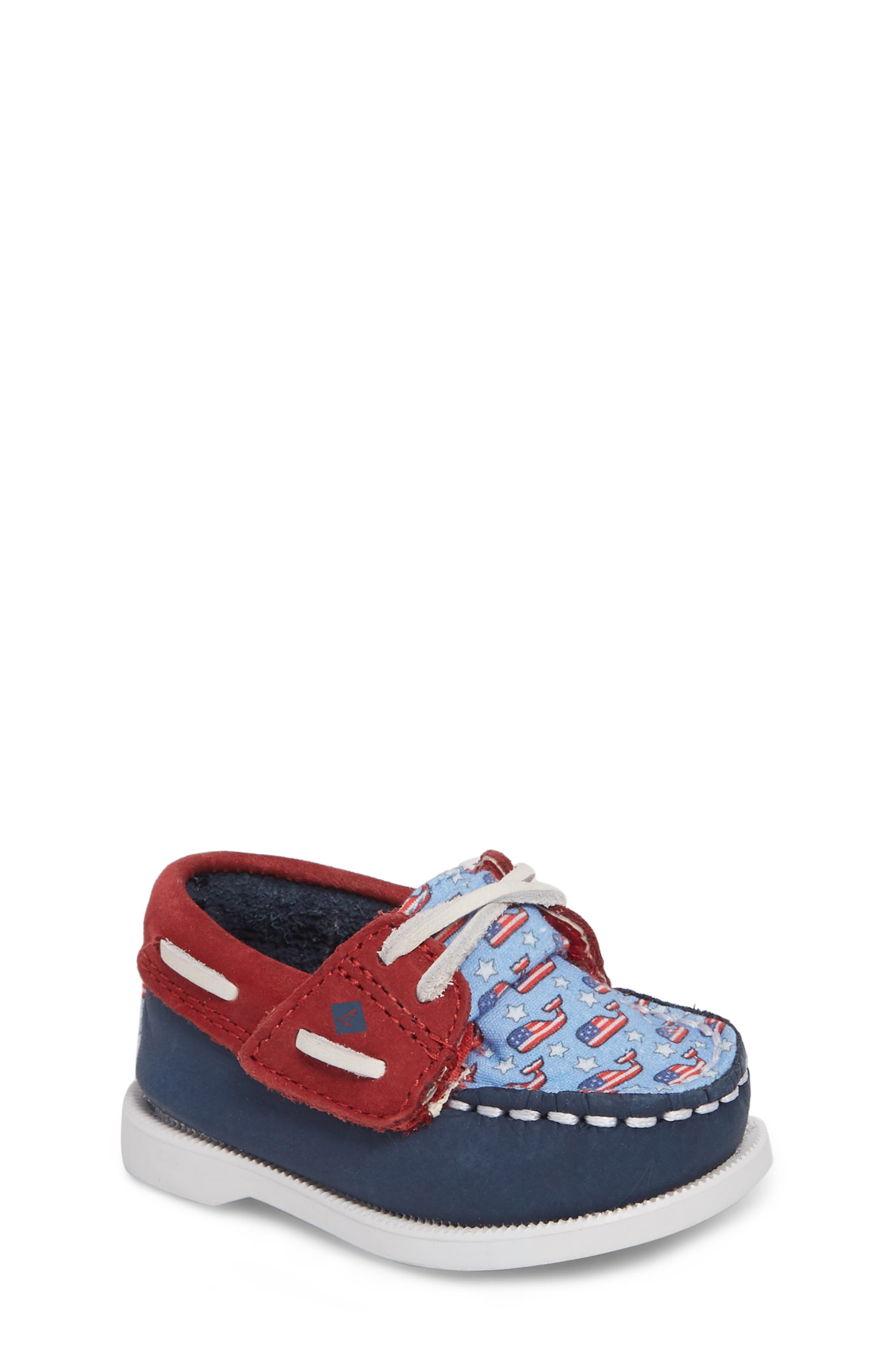 Infant Sperry Kids Authentic Original Crib Boat Shoe, Blue
