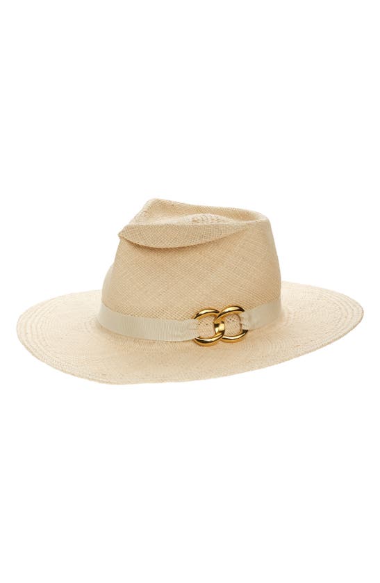 Gladys Tamez Douglas Straw Hat In Cream