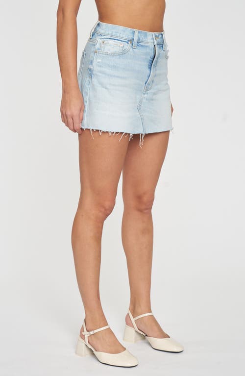 DAZE DAZE MALIBU DISTRESSED CUTOFF DENIM MINISKIRT 