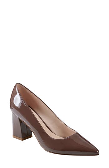 Marc Fisher Ltd Zala Block Heel Pump In Dark Brown 201
