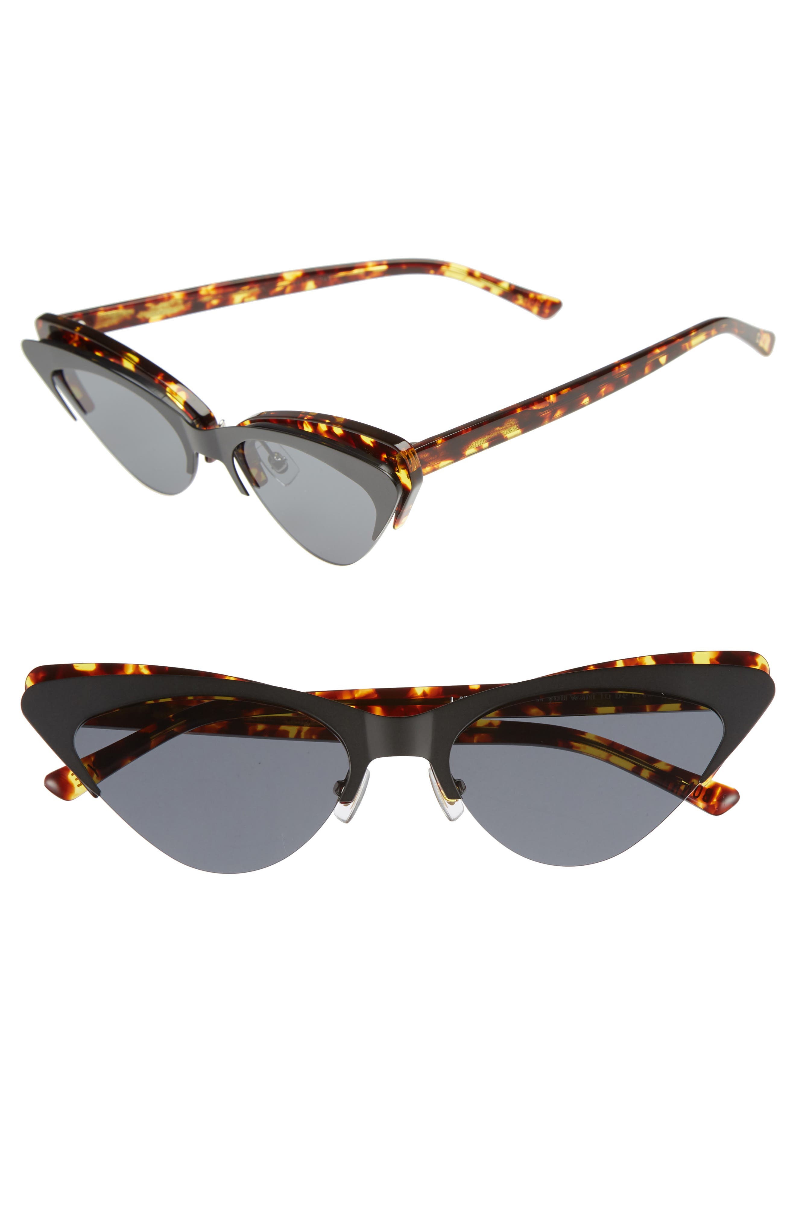  Layer Cake 55mm Cat Eye Sunglasses, Main, color, TORTOISE/ BLACK