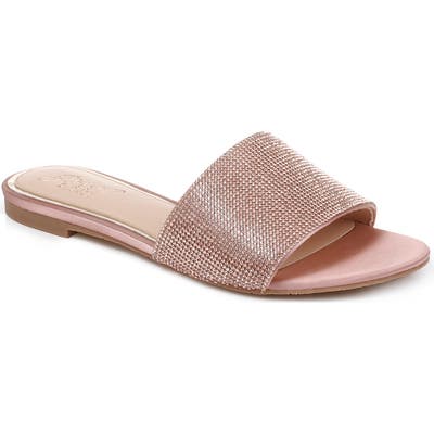 Jewel Badgley Mischka Khaleesi Crystal Slide Sandal, Pink