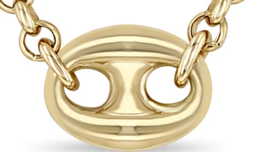 Shop Zoë Chicco Rolo Chain Necklace In 14k Yellow Gold