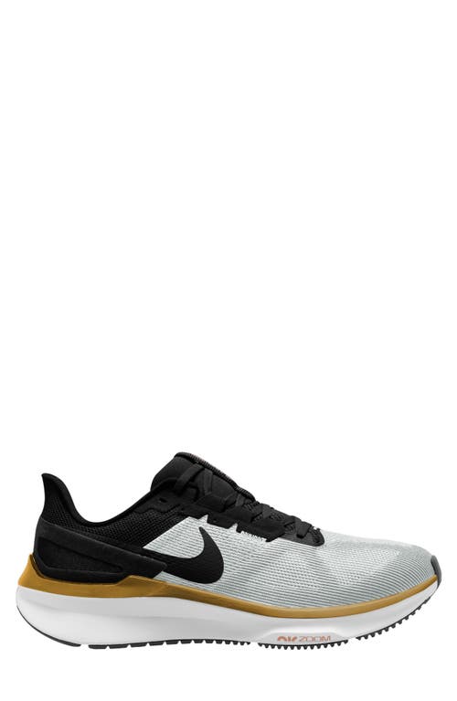 Nike Air Zoom Structure 25 Road Running Shoe In White/black/platinum Tint