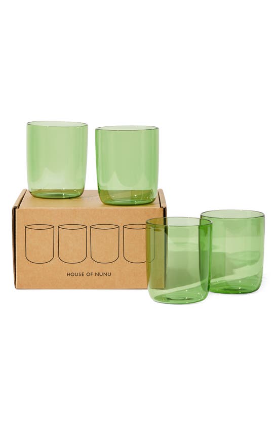 Shop House Of Nunu Set Of 4 Belly Tumblers In Green