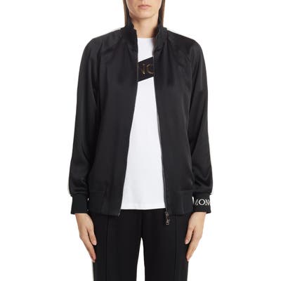 Moncler Camicia Logo Track Jacket, 8 IT - Black
