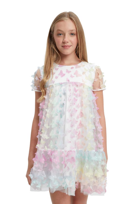 Shop Bardot Junior Kids' Butterfly Trapeze Party Dress In Rainbow