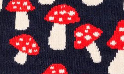 Shop Happy Socks Mushroom Socks In Navy