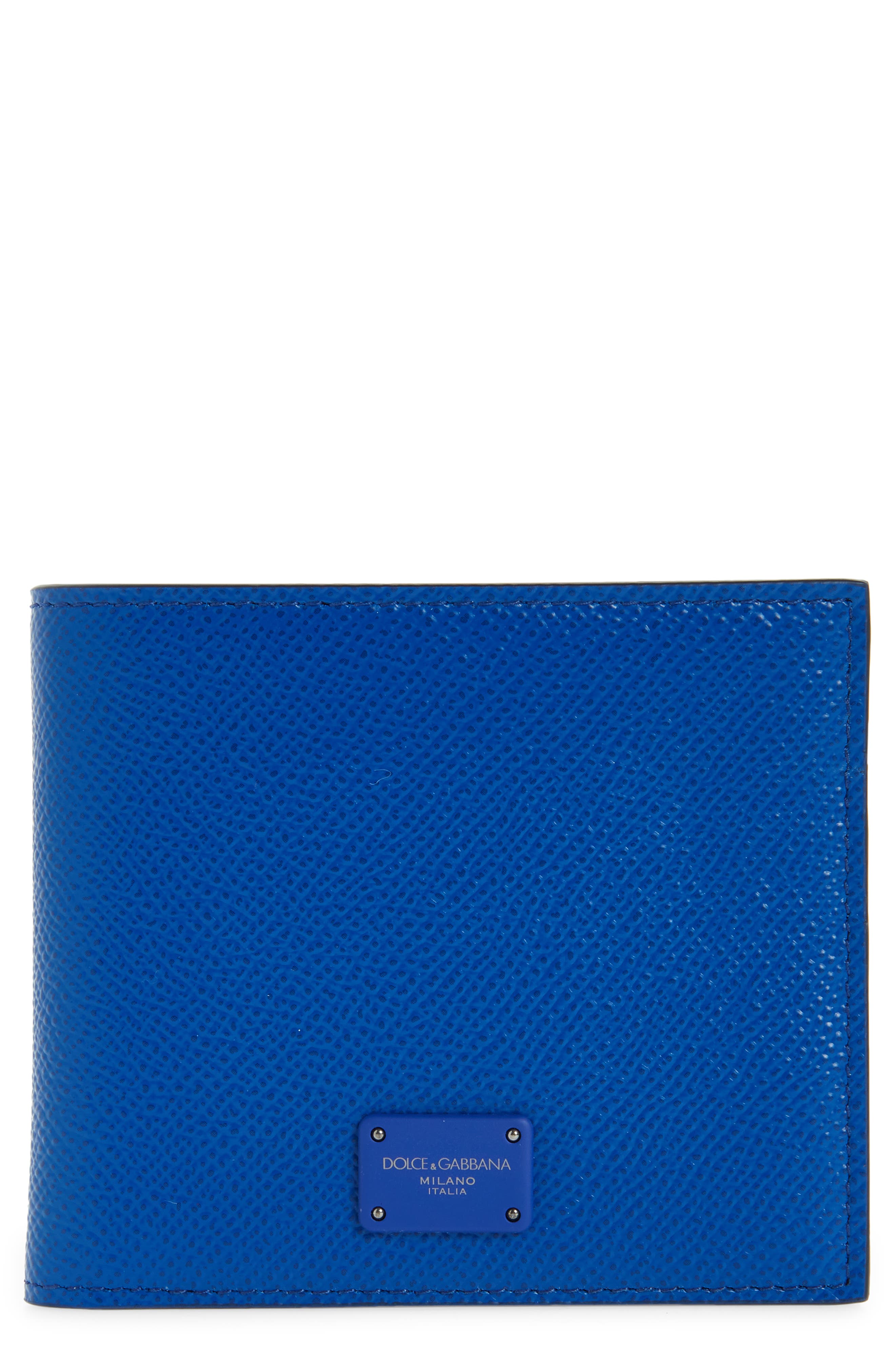 Dolce & Gabbana Dauphine Leather Bifold Wallet in Bluette Scuro at Nordstrom