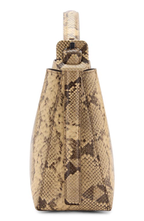 Shop Mango Snakeskin Print Shoulder Bag In Beige