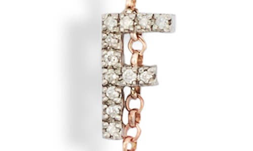 Meshmerise Diamond Initial Bezel Bracelet In Rose-f