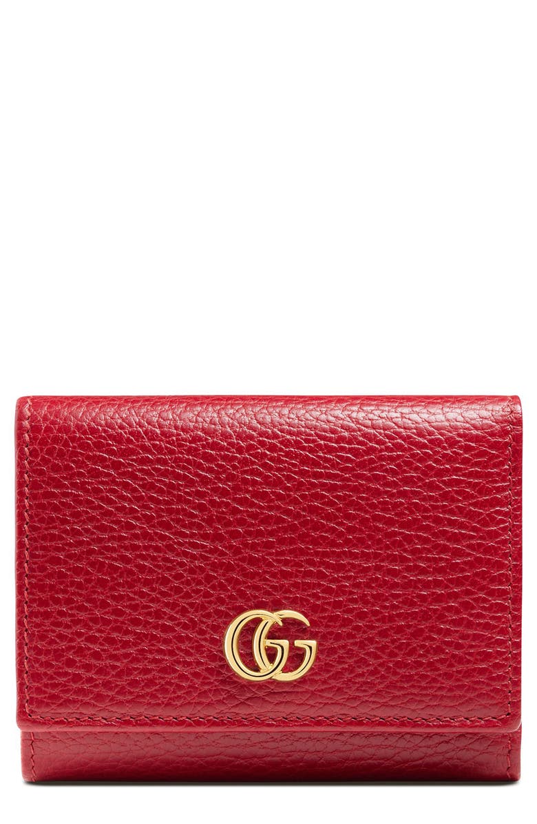Gucci Petite Marmont Leather French Wallet | Nordstrom