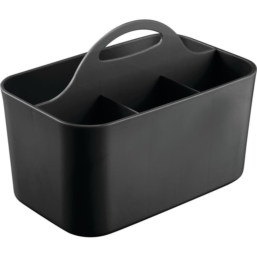 Mdesign Plastic Shower Caddy Storage Organizer Basket With Handle In Black