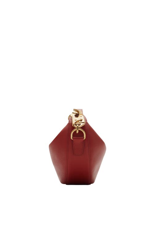 Burberry Knight Arc Rust Brown Grained Leather Shoulder Bag In Rust
