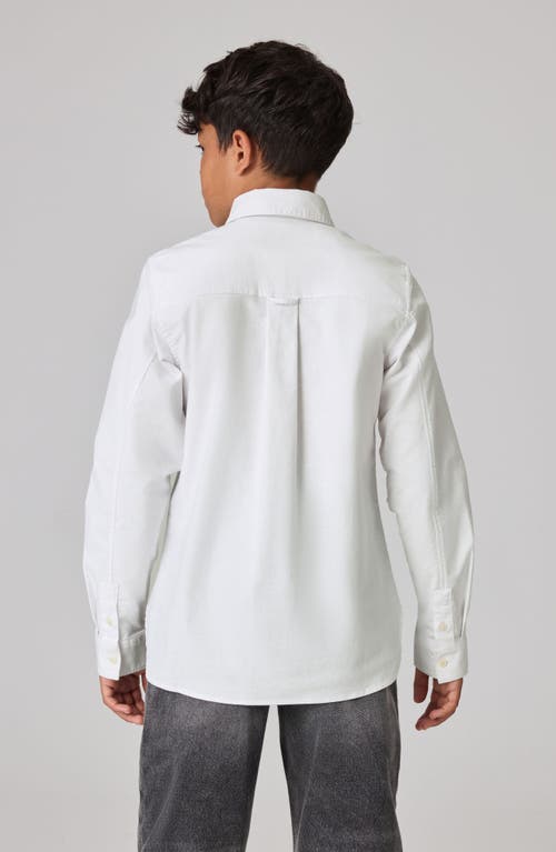 Shop Smallsaints By Allsaints Kids' Long Sleeve Cotton Button-up Shirt In White