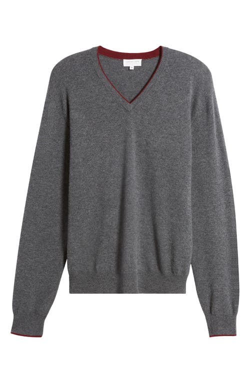 Lorenzo Uomo Tipped Merino Wool Sweater In Shadow
