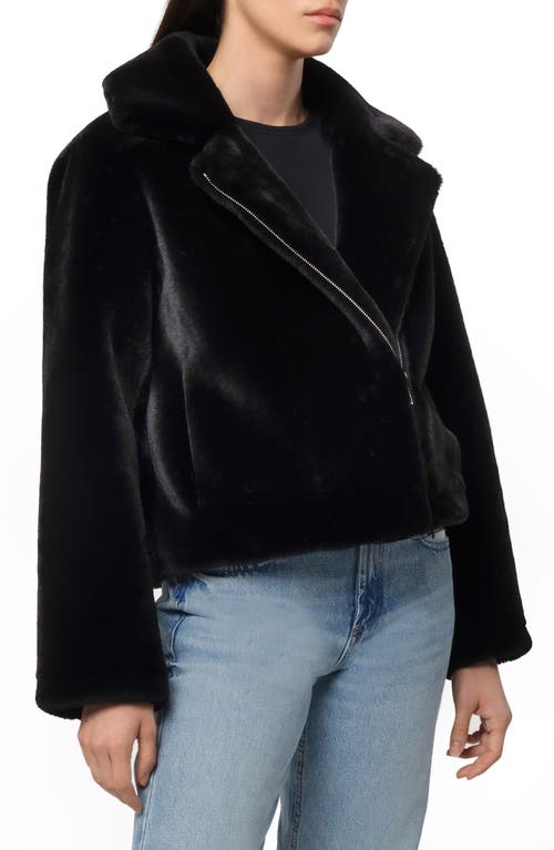 Shop Apparis Dahlia Pluche™ Faux Fur Moto Jacket In Noir