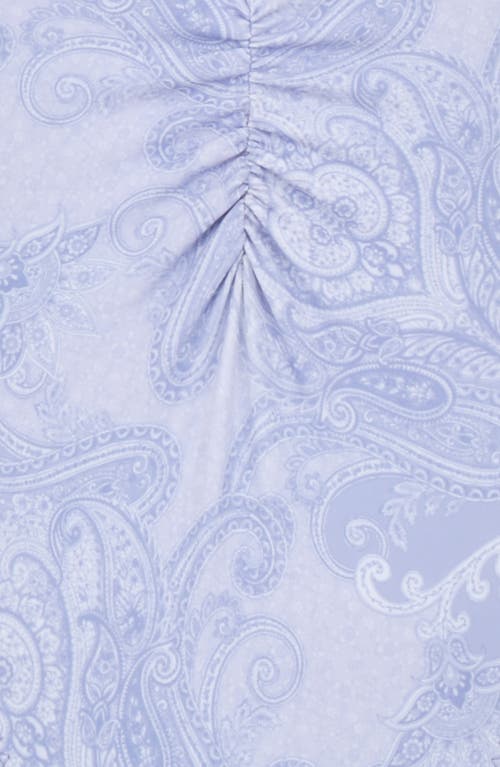 Shop House Of Cb Martinique Plunge One-piece Swimsuit In Lavender Paisley