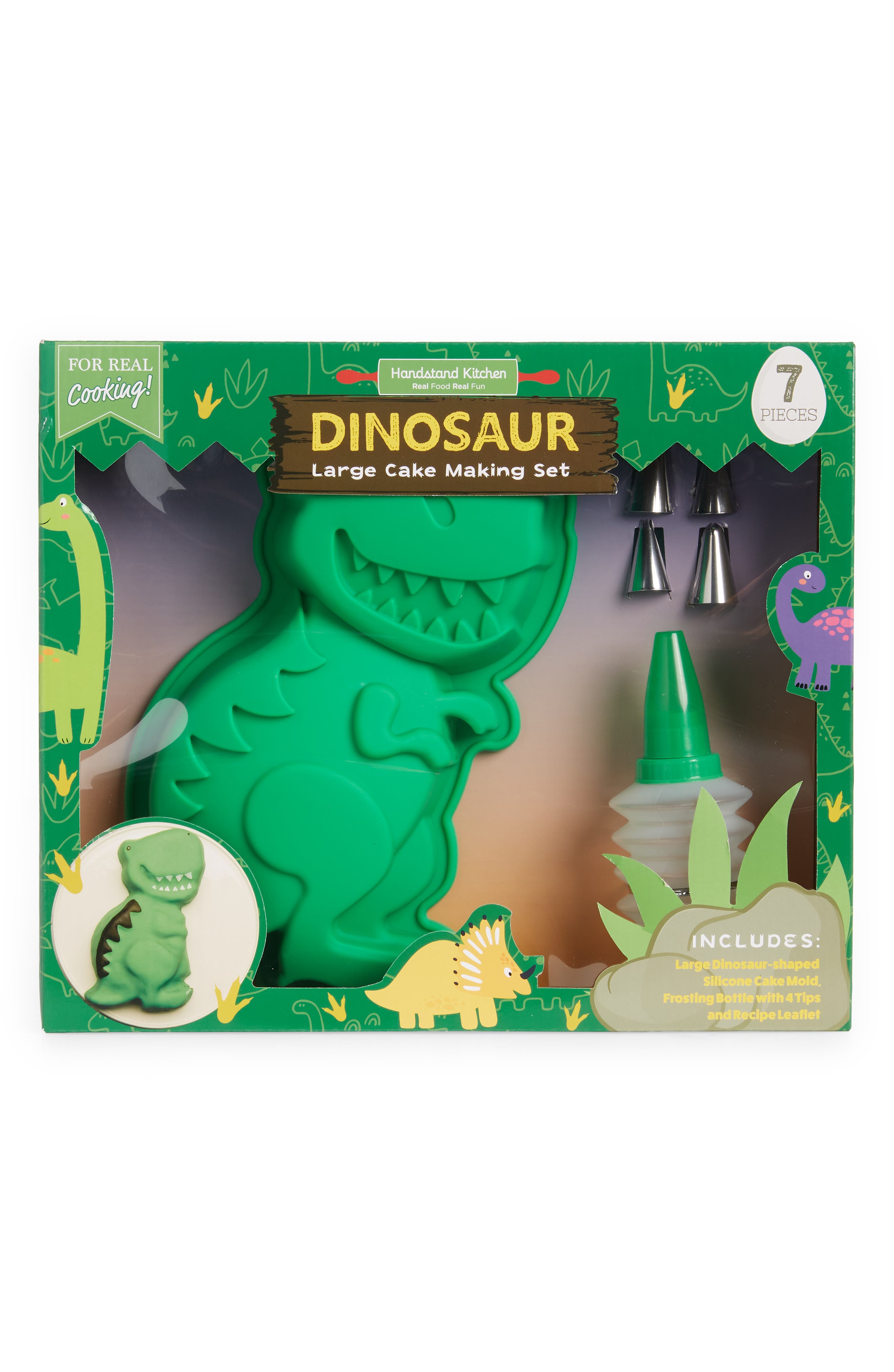 handstand kitchen dinosaur cake making set