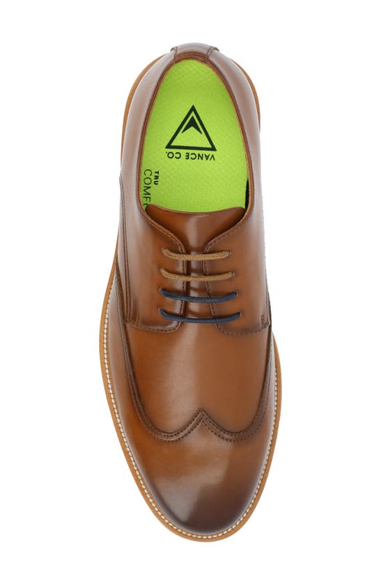 Vance Co. Evander Tru Comfort Wingtip Derby In Cognac