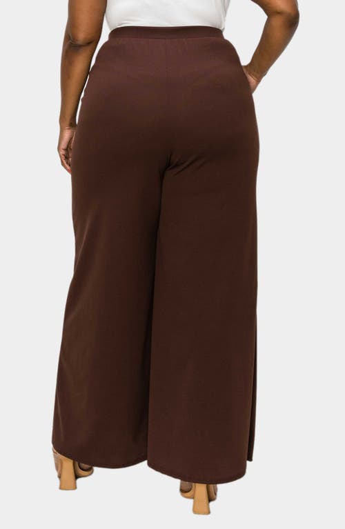 Shop L I V D Rachel Pocket High Waist Wide Leg Pants In Light Brown