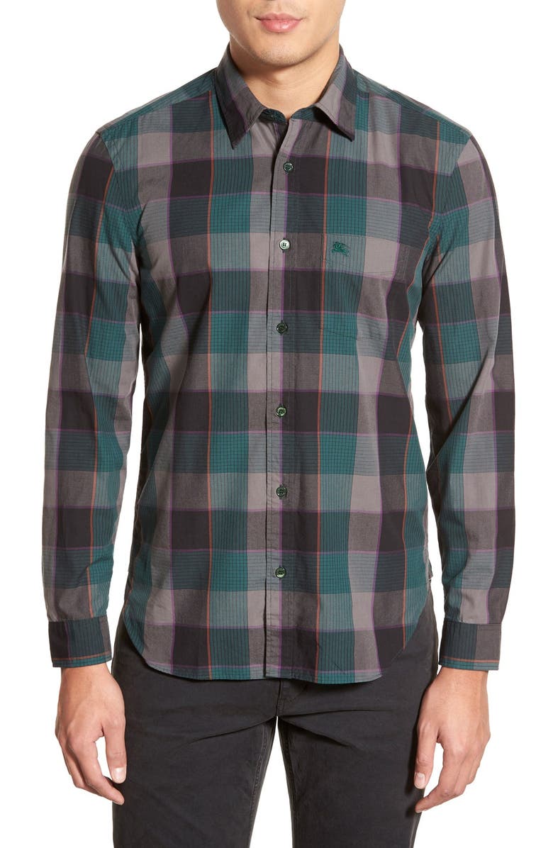 Burberry Brit 'Farrell' Trim Fit Plaid Sport Shirt | Nordstrom