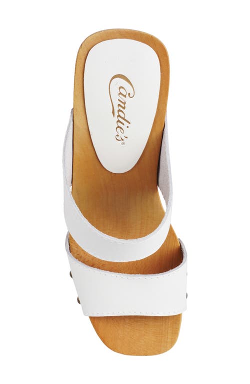 Candies Candie's Rammya Platform Slide Sandal In White