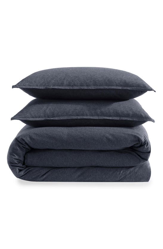 CALVIN KLEIN CALVIN KLEIN MÉLANGE COTTON BLEND JERSEY DUVET & SHAMS SET
