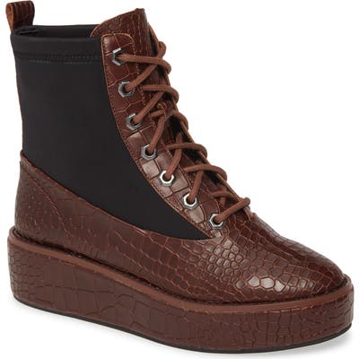 Kelsi Dagger Brooklyn Freeze Platform Bootie, Burgundy