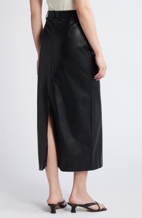 Shop Pixie Market Yve Faux Leather Maxi Skirt In Black