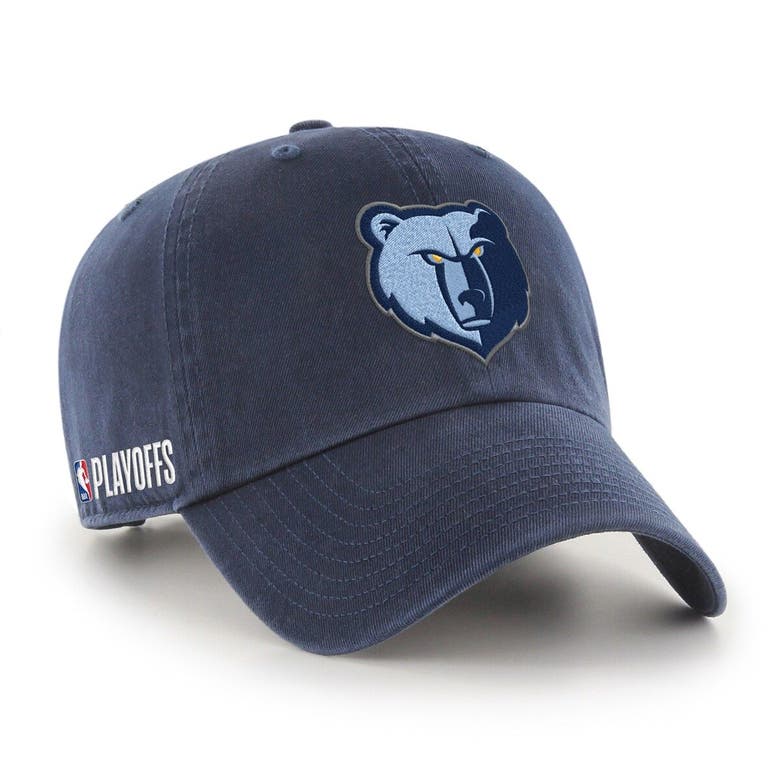 47 ' Navy Memphis Grizzlies 2022 Nba Playoffs Clean Up Adjustable Hat ...