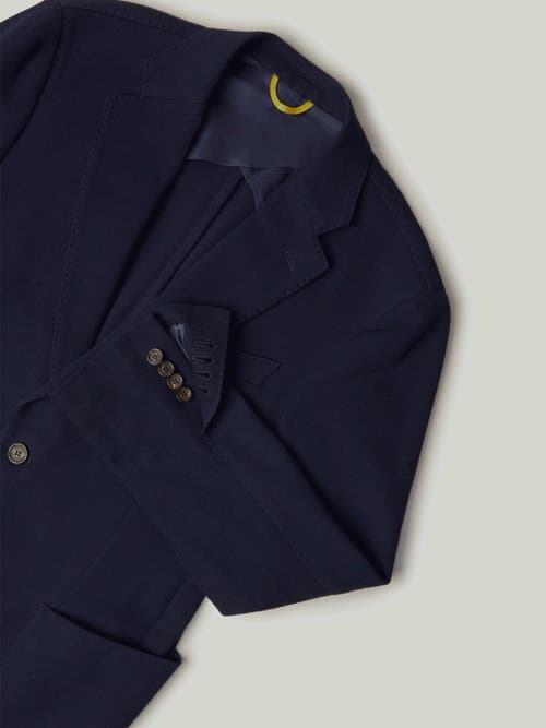 Robert Talbott Wright Knit Blazer In Navy